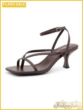 Kitten Heel Sandals Square Open Toe Slide Dressy Summer Heels